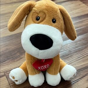 NWOT 9” American Greetings Plush Valentines Day Dog Toy XOXO Keychain collar